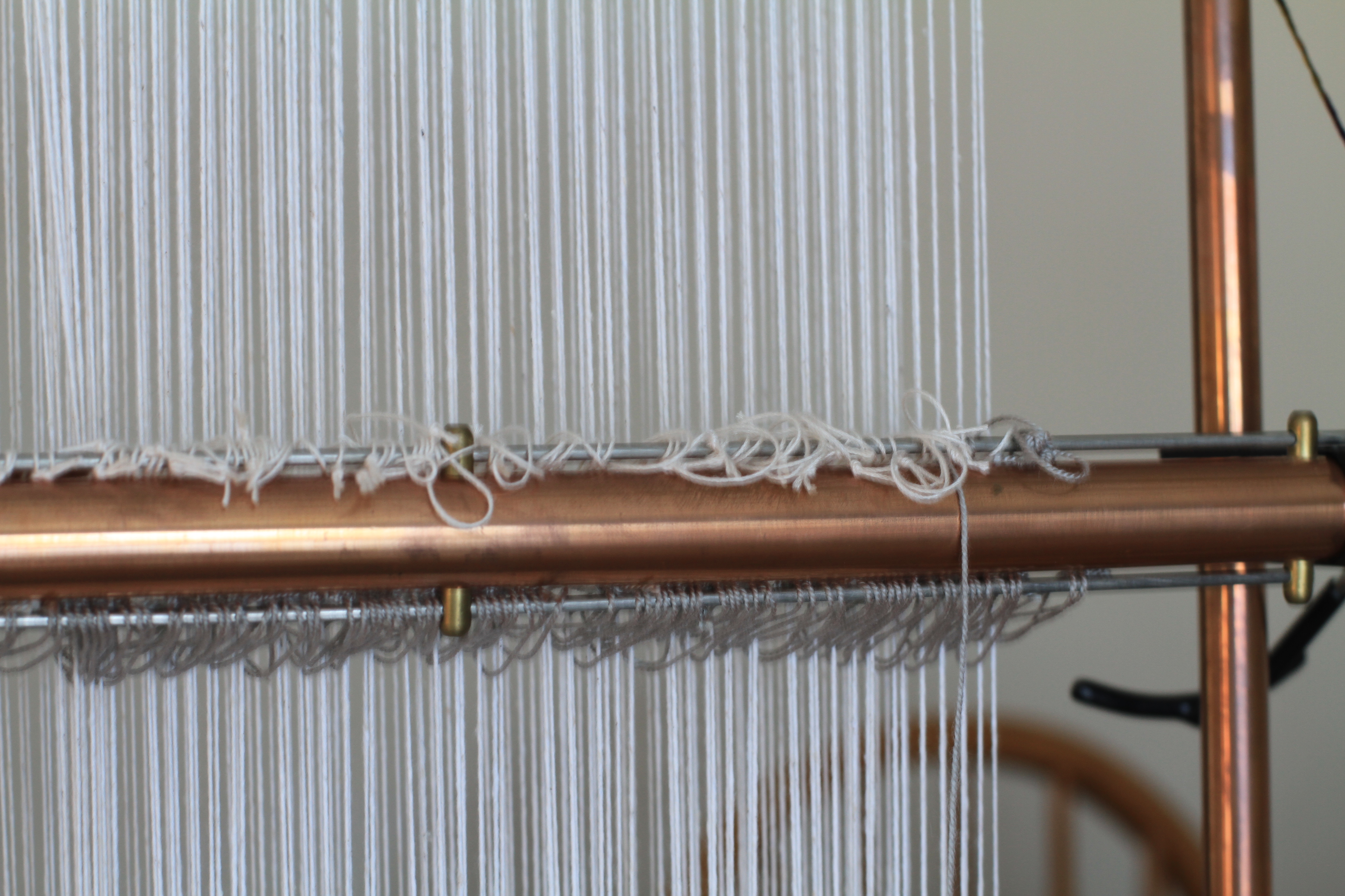 Adding Heddles to Tapestry Loom