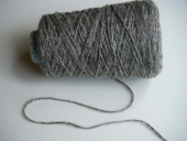 Yarn Dark Grey DK 2Ply Millspun 68% Mohair 32% Shetland, Blue Faced Leciester Wool - By the Pound