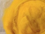 Roving Sun Yellow Hand Kettle Dyed Before Carding