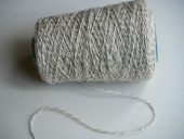 Yarn Worsted Tan White Tweed 2Ply Millspun 68% Mohair 32% Wool - Sold by the Pound