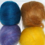 Roving Sampler 4Oz Blue Yellow Brown